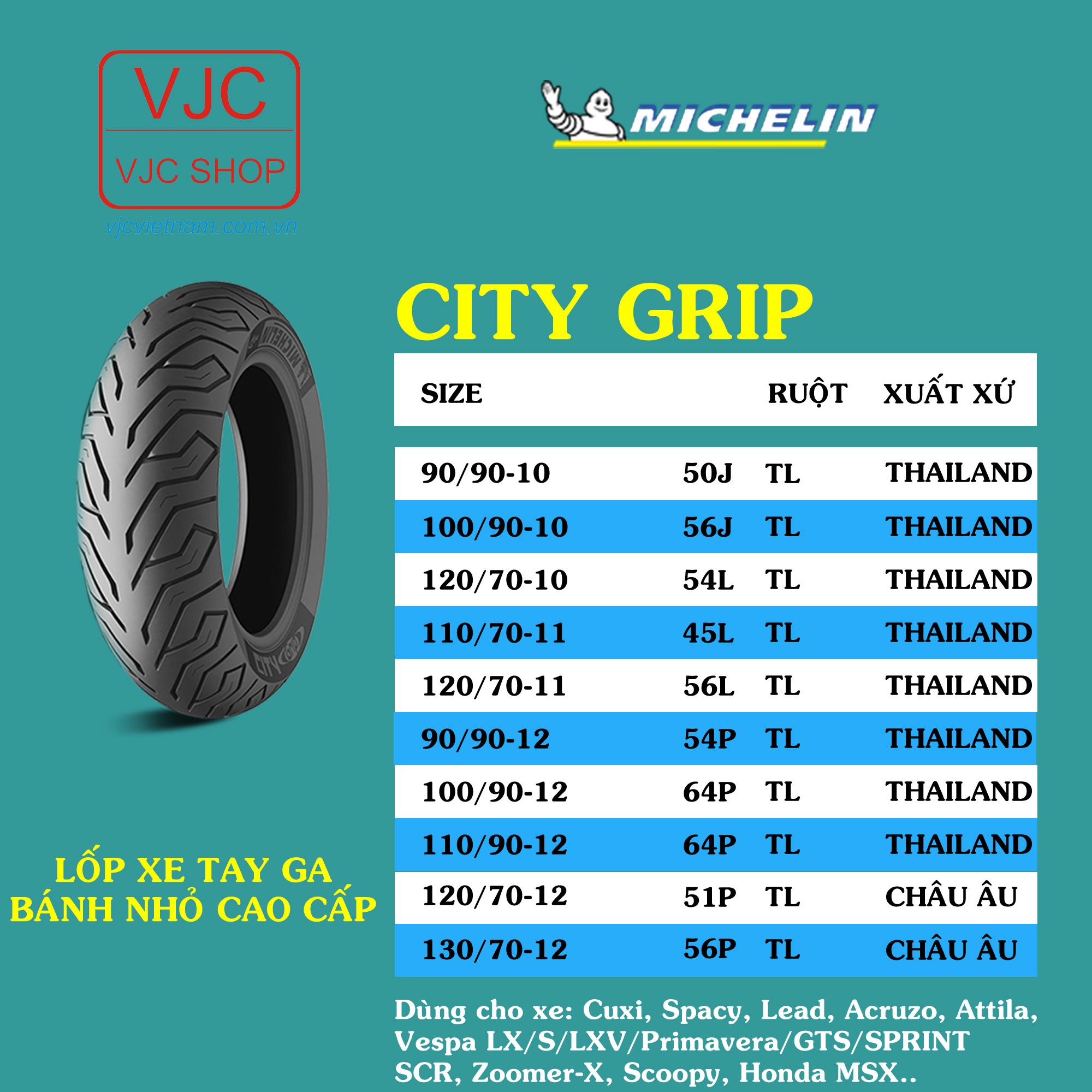 Lốp/vỏ Michelin 110/90-12