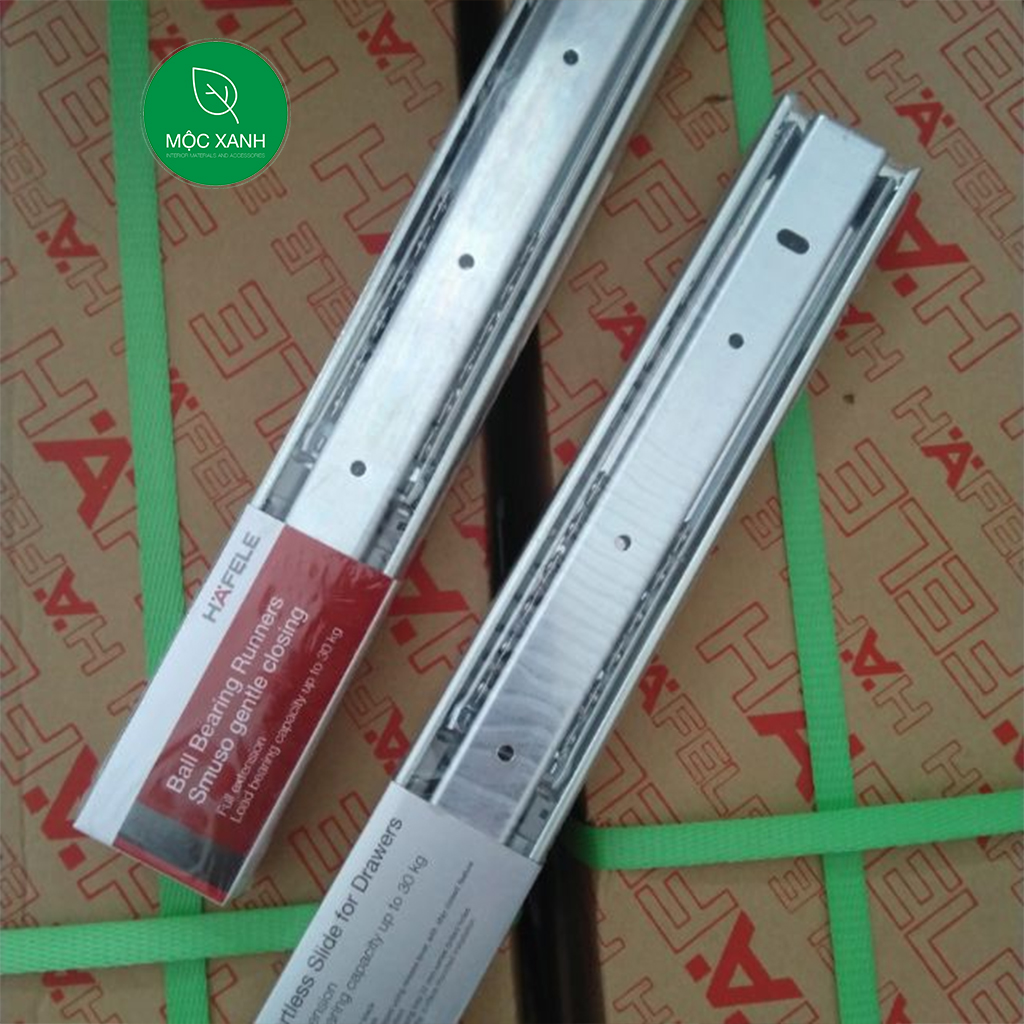 Ray bi 3 tầng Hafele giảm chấn dài 35cm