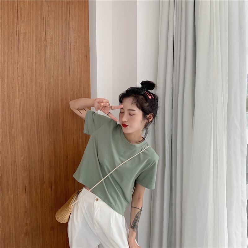 [HCM]ÁO THUN CROPTOP NỮ
