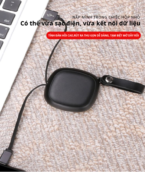 Cáp sạc iphone dạng rút gọn