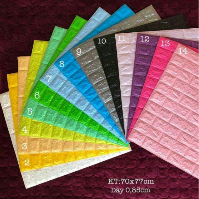 10 tấm xốp dán tường giả gạch 70x77