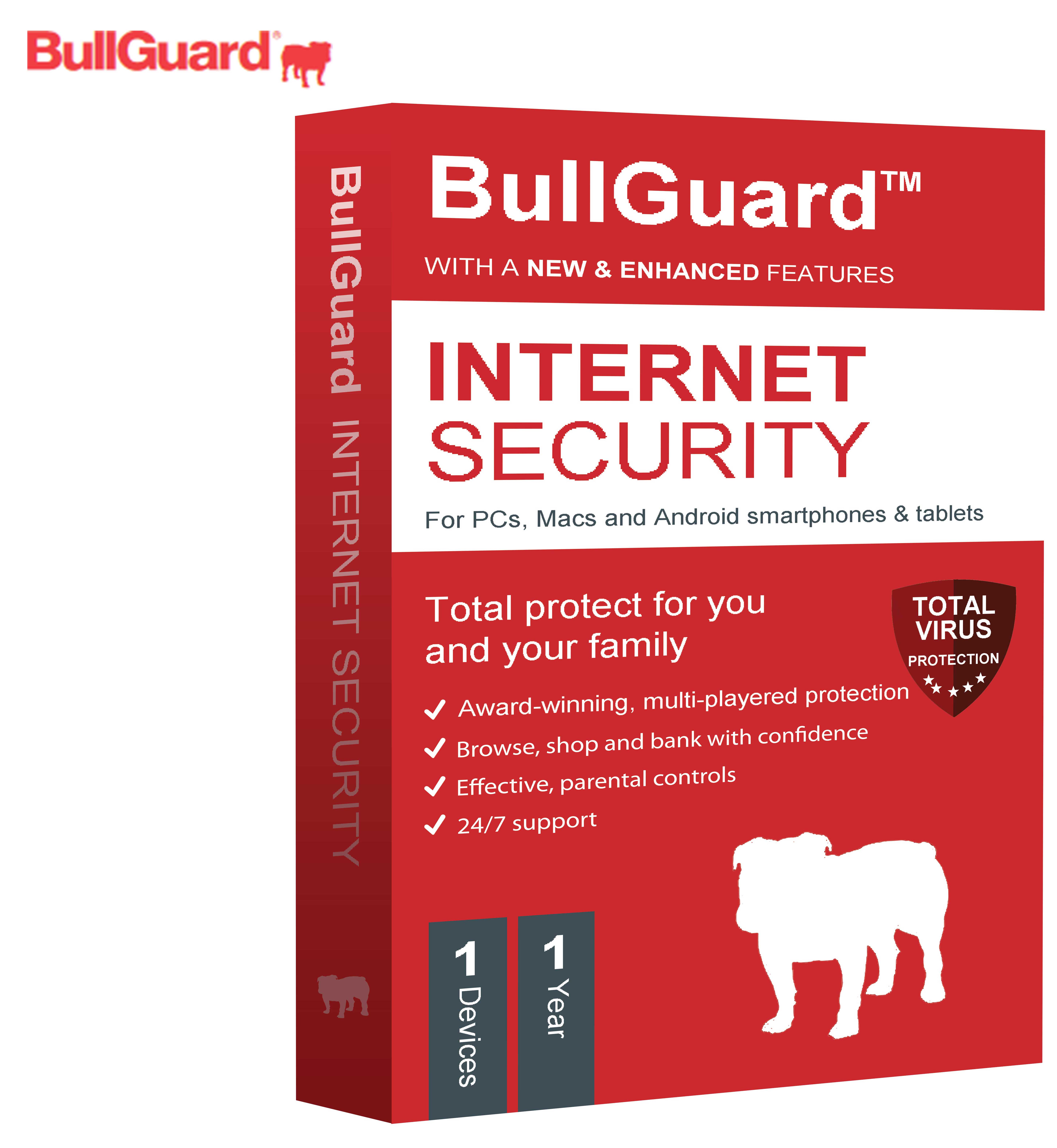 Phần mềm diệt Virus BullGuard Internet Security 1 thiết bị 1 năm