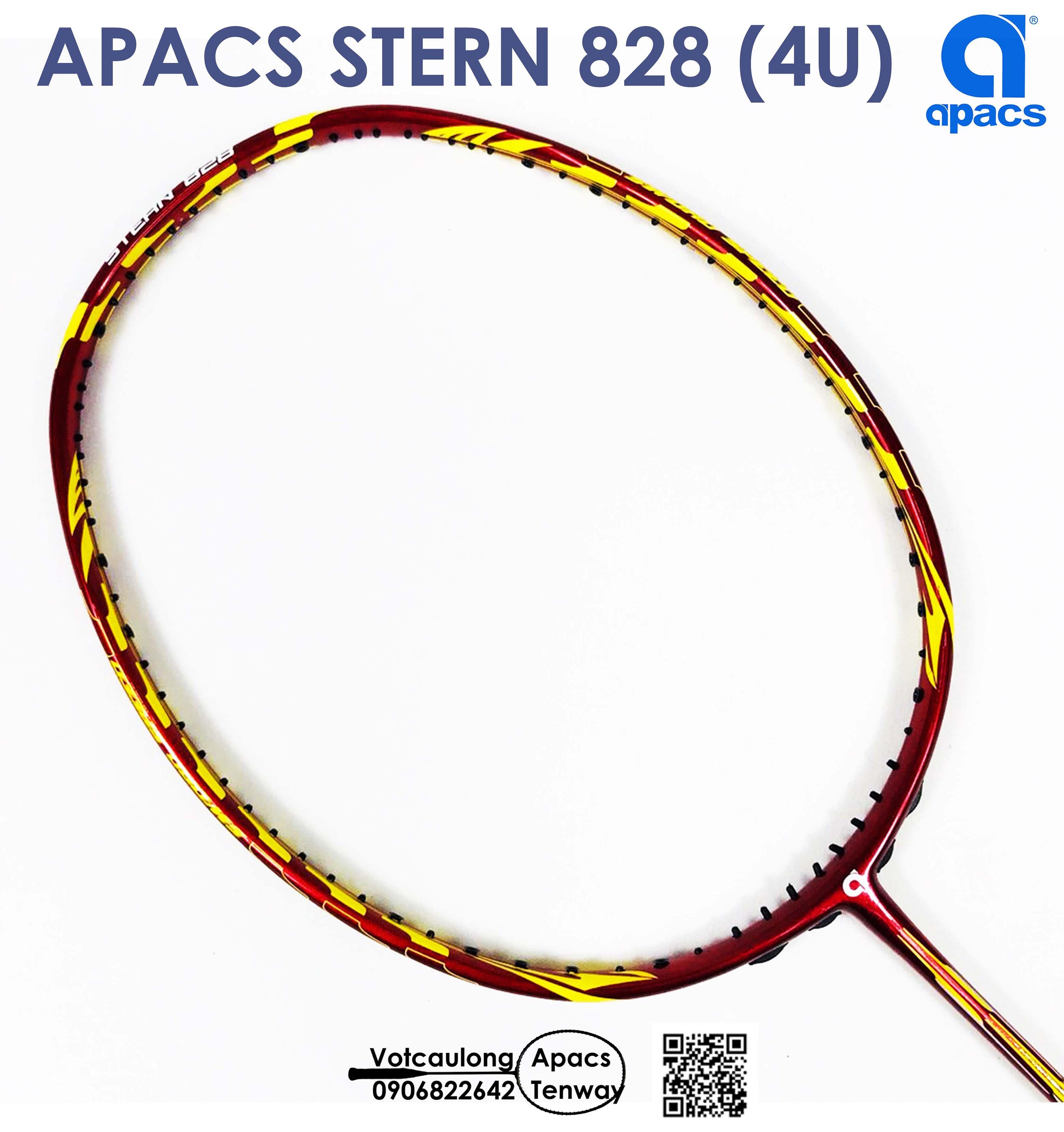 [HCM]Vợt cầu lông Apacs Stern 828 - 4U | sắc đỏ rực lửa nét vân mạnh mẽ