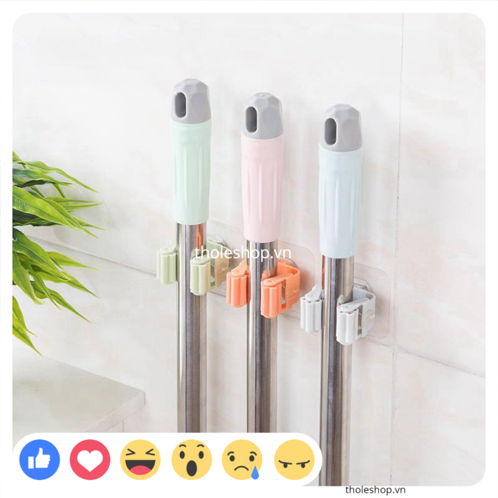 [HCM]Phụ kiện nhà tắm - Móc dính treo cây lau nhà chổi tiện lợi - Dễ dàng sử dụng cực kì tiện lợi - Móc dán tường treo chổi lau nhà