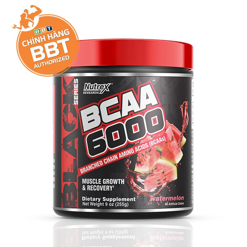 Nutrex-BCAA 6000 Hỗ Trợ Phục Hồi Cơ Bắp và Tăng trưởng