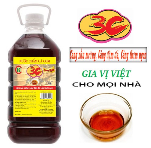 Thùng 5 lít nước chấm cá cơm 3C càng chấm càng ăn càng ngon cao cấp