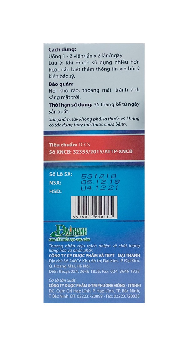 Thực phẩm giải độc gan Hepagin - 60 viên