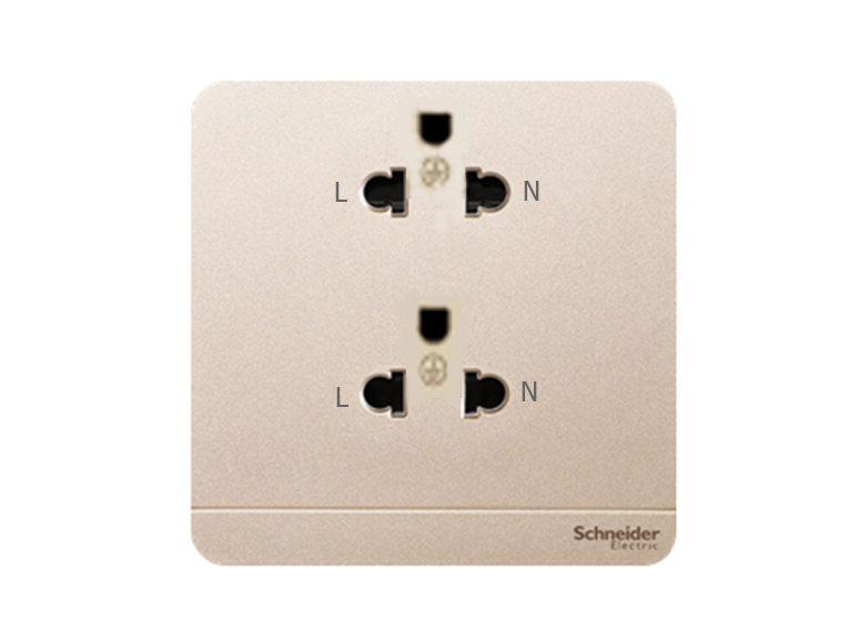 Bộ ổ cắm đôi 3 chấu 16a- schneider electric - e83426ues2_wg_g19