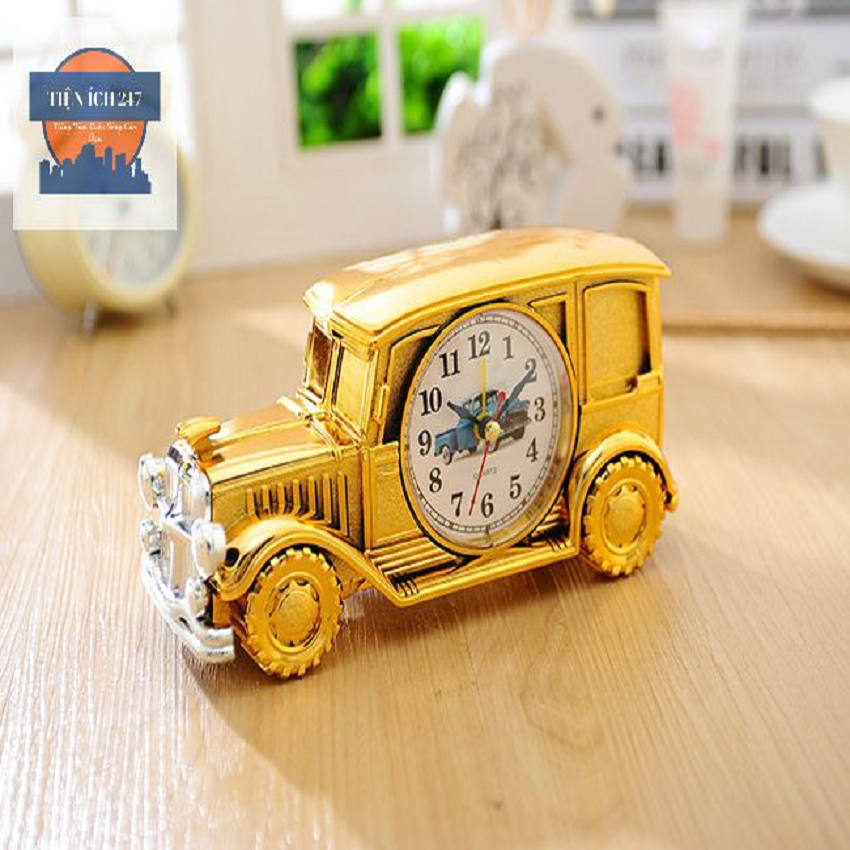 (Giá Sỉ Rẻ) ĐỒng hồ báo thức để bàn mô hình xe oto