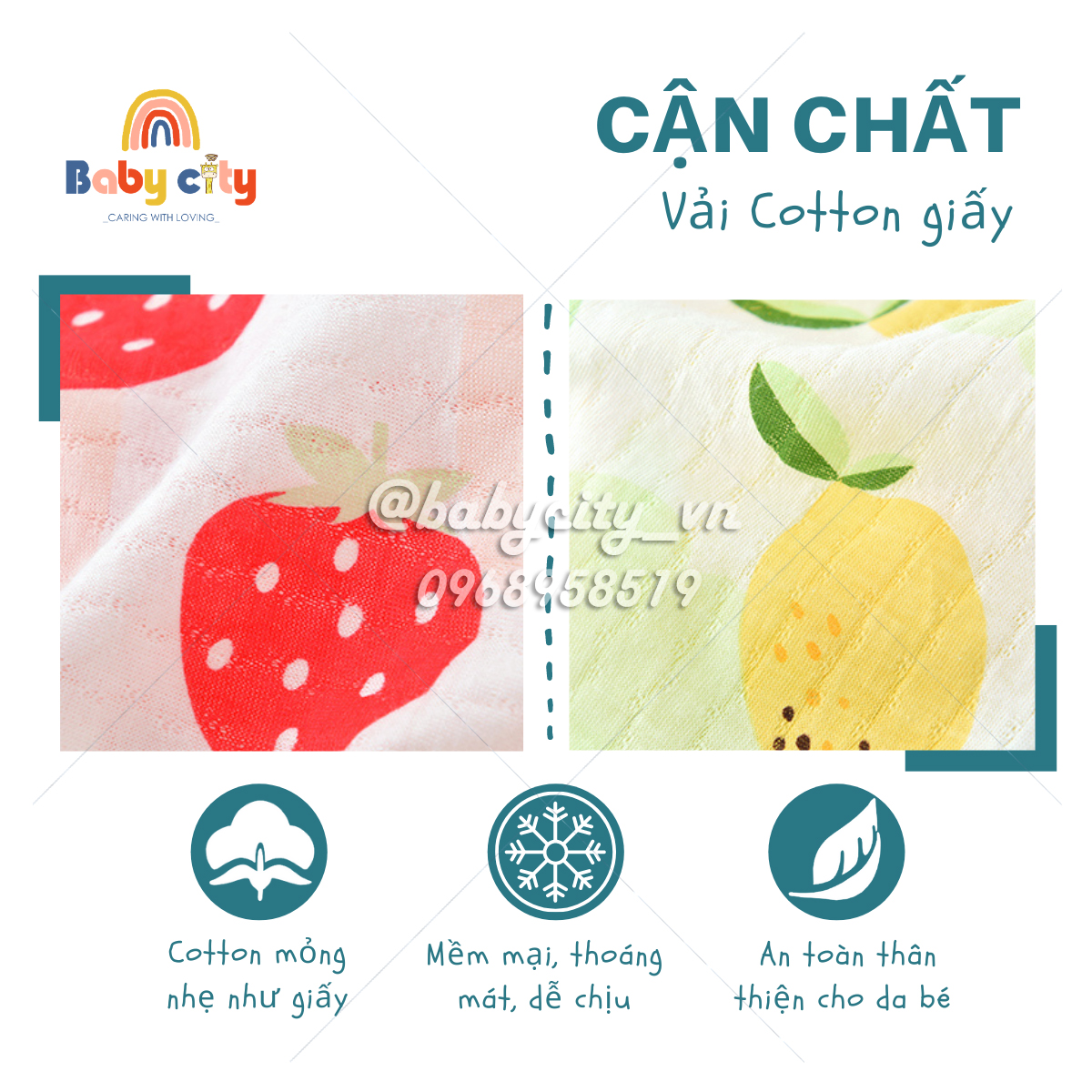 Quần dài cotton giấy cho trẻ từ 0-2 tuổi