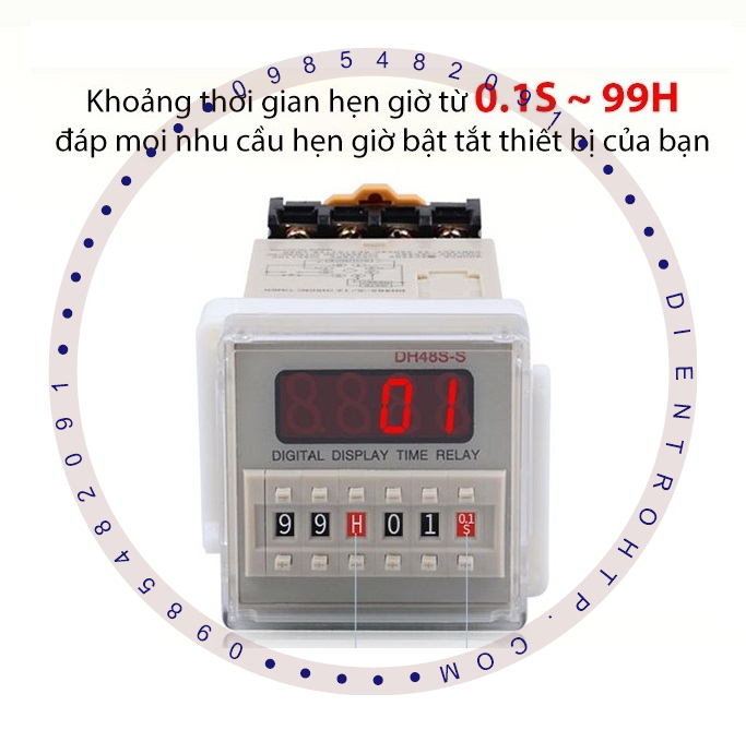 Timer Omron DH48SS , rơ le thời gian hẹn giờ tự động - CÓ ĐẾ