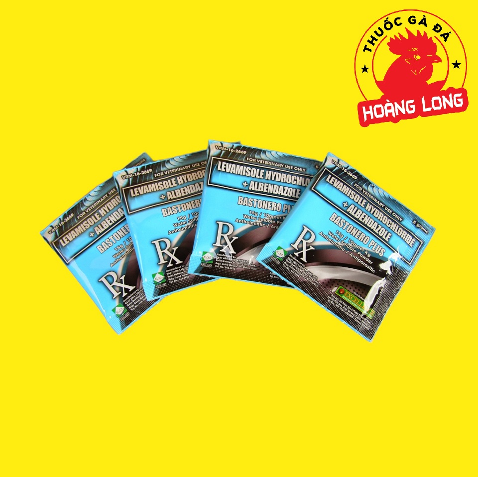 COMBO 4 GÓI BASTONERO plus - xổ giun cho gà con dưới 4 tháng