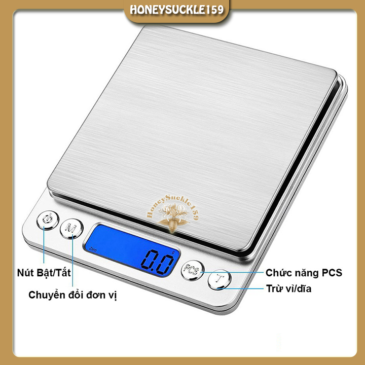 Cân mini điện tử Cân Tiểu Li Điện Tử Platform 3kg-0.1g cân thực phẩm cân nhà bếp -Nova