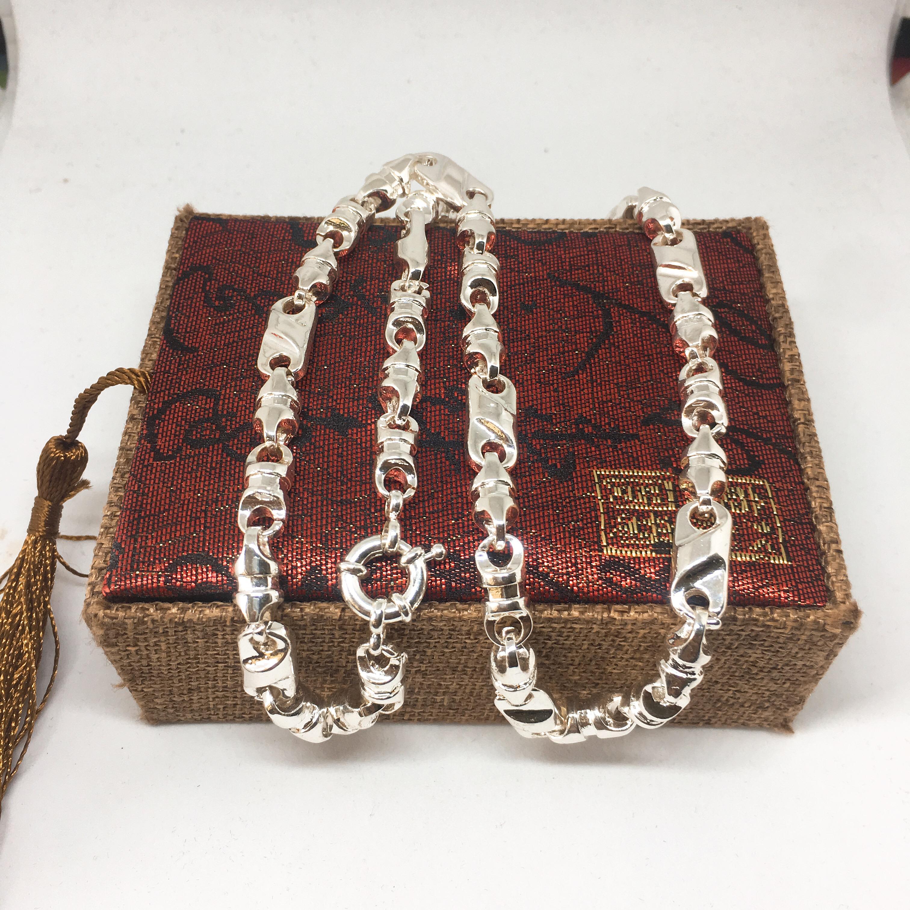 Vòng Cổ Nam Bạc Thái, Vòng Cổ Nam Bạc Ý 925, Dây Chuyền Nam Đẹp MS02 (Màu Bạc)