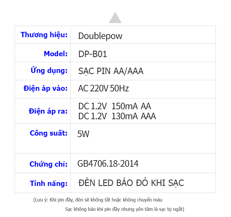 Doublepow Dp-B01 Aa/Aaa Battery Charger