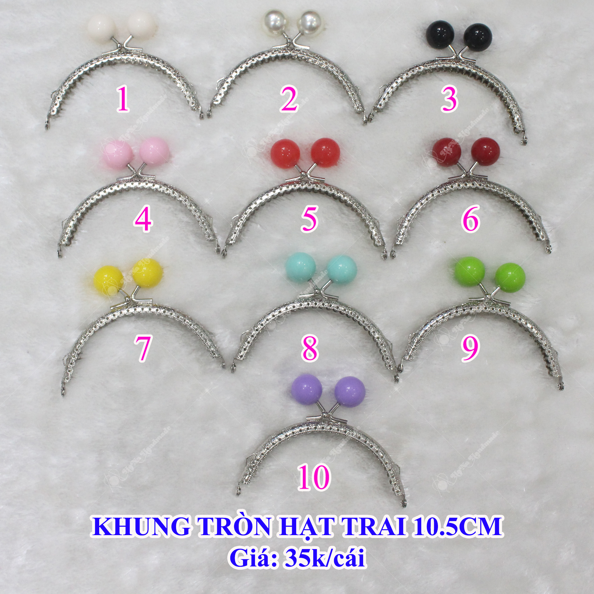 Round Pearl Handbag Frame 10.5cm (35K/Piece)