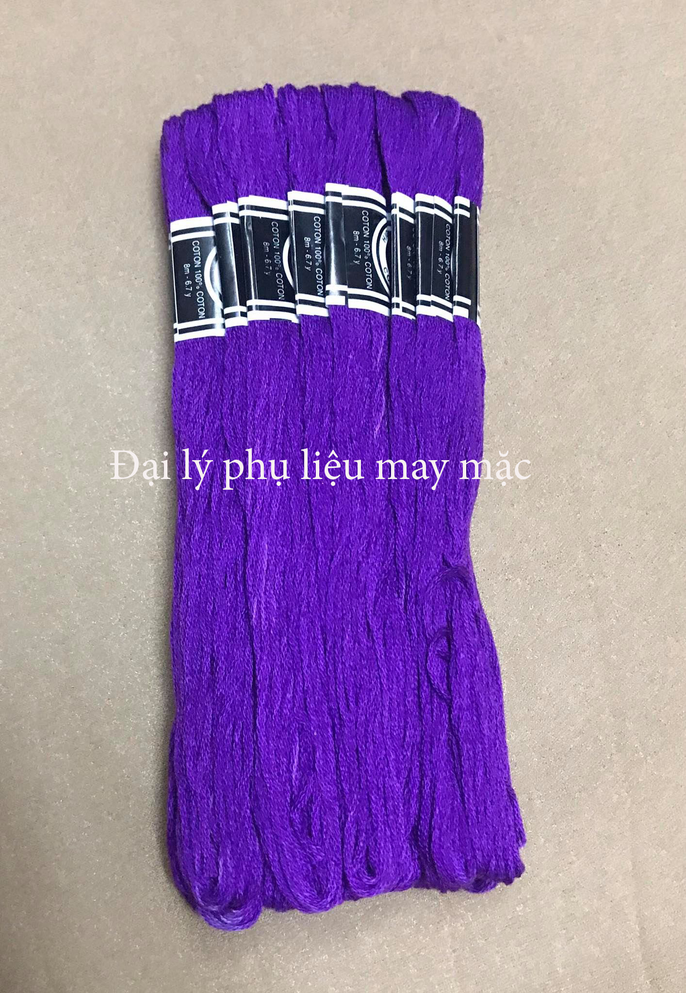 Chỉ thêu tay cotton màu tím giá rẻ