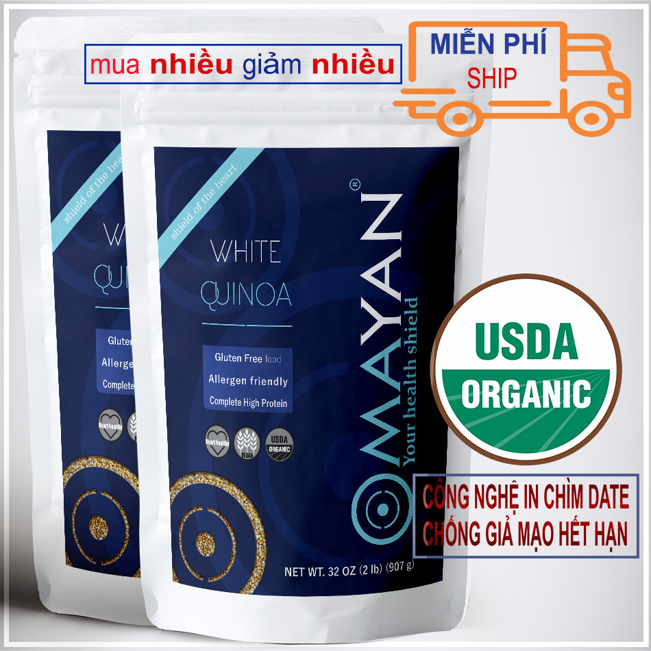[HCM]Combo 2 Hạt diêm mạch trắng White Quinoa Organic 907gr