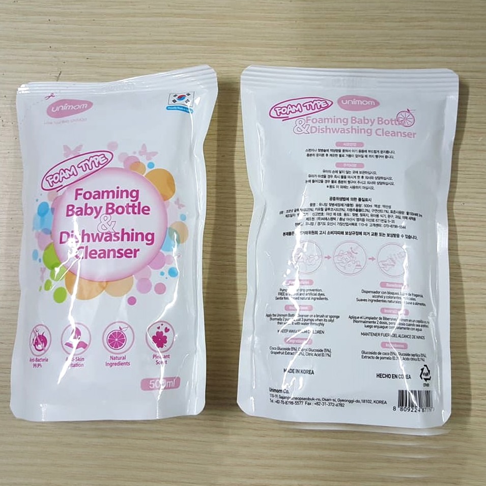 Nước rửa bình sữa UNIMOM túi 500ml