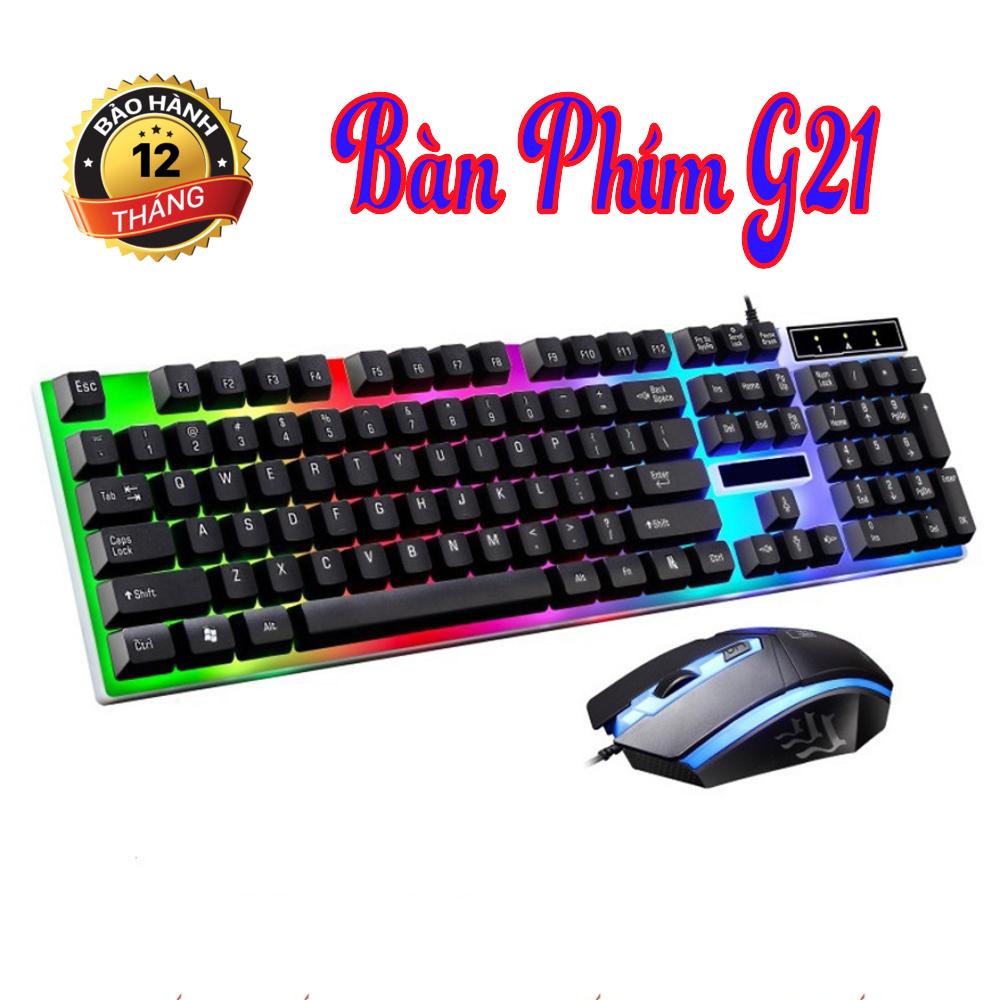 Bàn Phím Laptop, Bàn Phím Cho Laptop, Bàn Phím Kèm Chuột G21 Led 7 Màu Full 104 Phím Hỗ Trợ Đầy Đủ Chức Năng, Độ Nảy Phím Tốt, Chống Nước Cao - Sale Giảm Giá Nhiều Ưu Đãi Khi Mua Online, Chế Độ Hậu Mãi Tốt Lỗi 1 Đổi 1. By Hana Korea