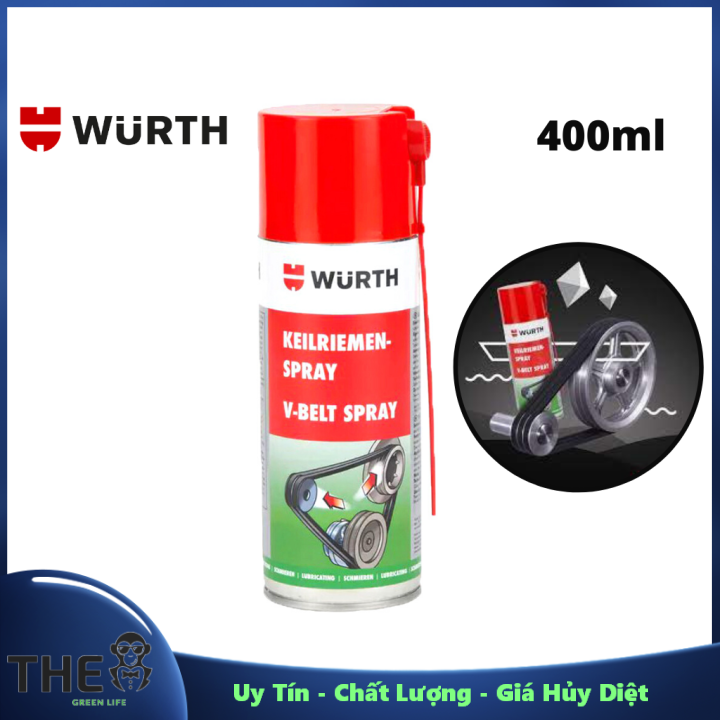 Bảo Dưỡng Dây curoa Wurth V-Belt Spray P107 400ml - Uy Tín ,Chất Lượng