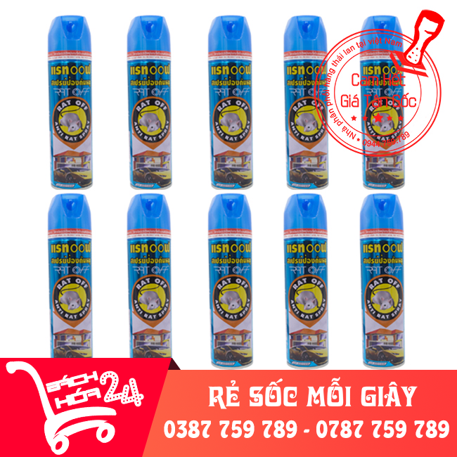 Combo 10 chai xịt đuổi chuột Rat Off Thái Lan [BÁCH HÓA 24]