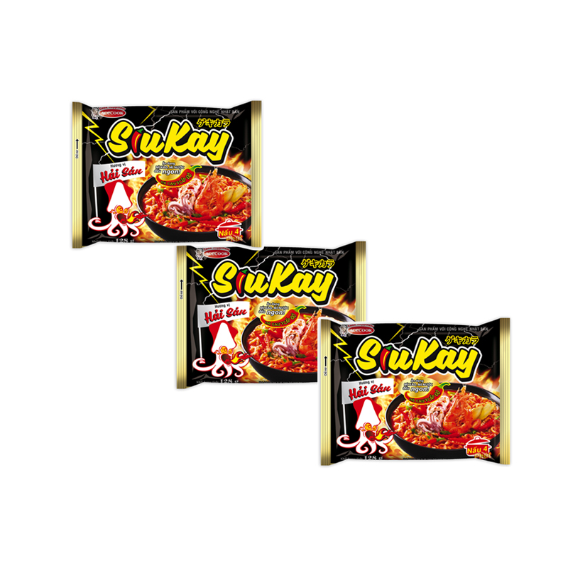 Combo 3 gói mì hải sản SiuKay gói 128g