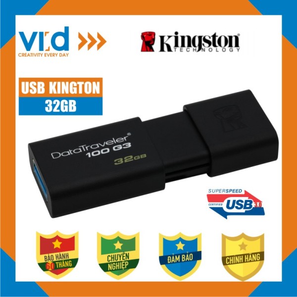 Bảng giá USB 3.0 Kington 32GB DataTraveler 100 G3 - Bảo hành 5 năm Phong Vũ