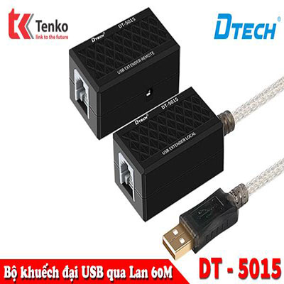 Bộ khếch đại usb 60 mét bằng dây mạng dt-5015