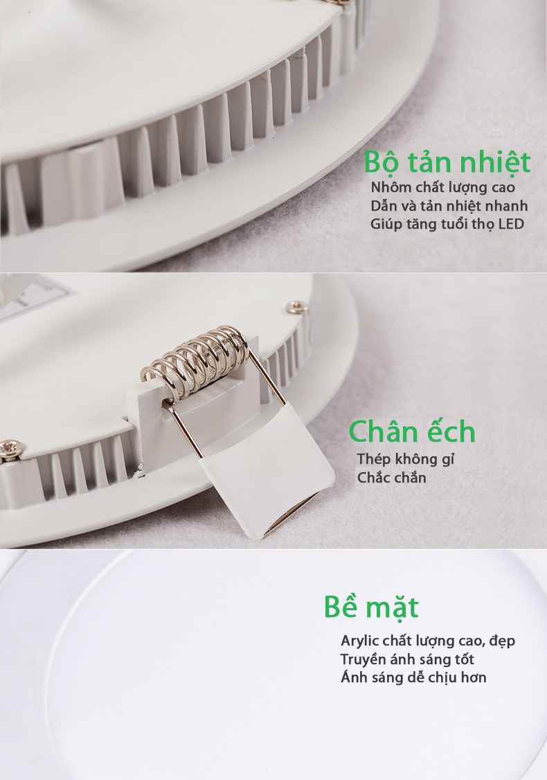 [HCM]Đèn LED âm trần vuông siêu mỏng SQ-3.5IN-6W
