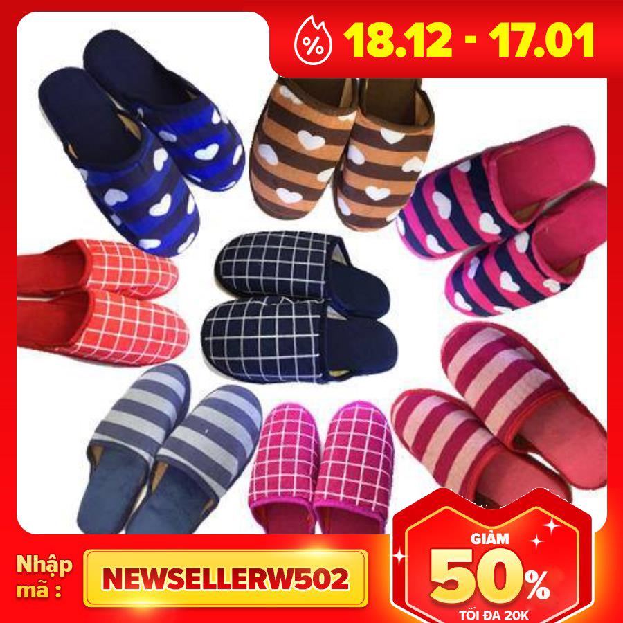 Dép bông đi trong nhà hình họa tiết nhiều mẫu Giao Ngẫu Nhiên Hàng Free Size