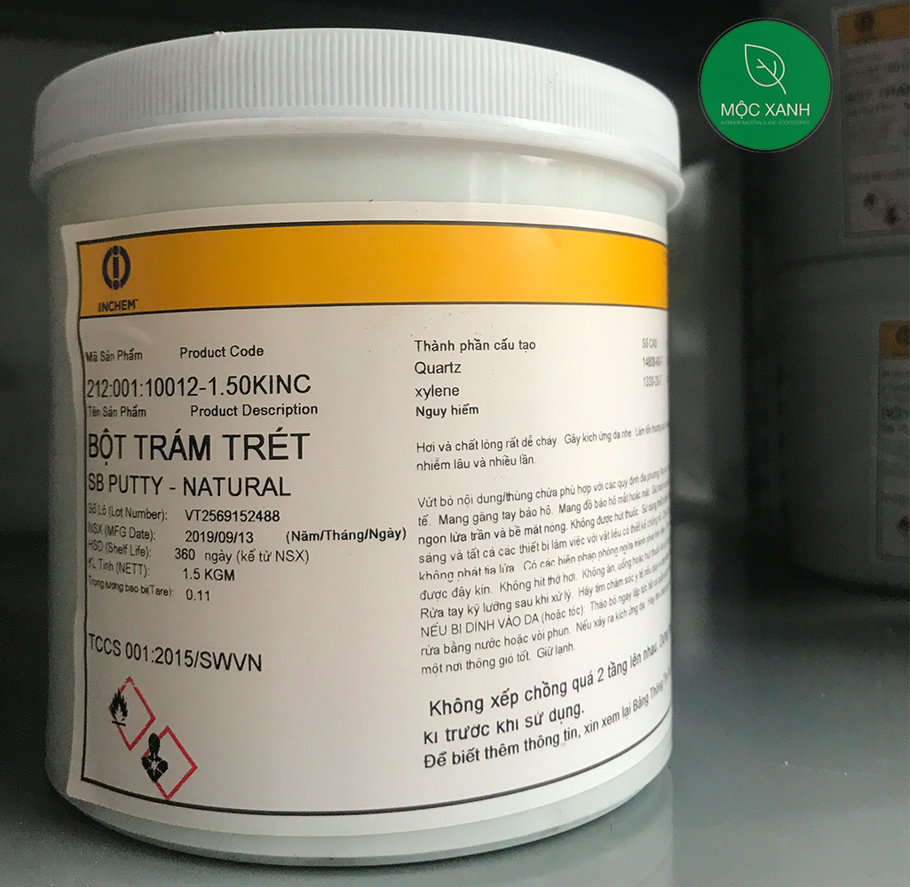 Bột trám trét, bột trét gỗ Sơn Inchem (Hộp 1,5kg)