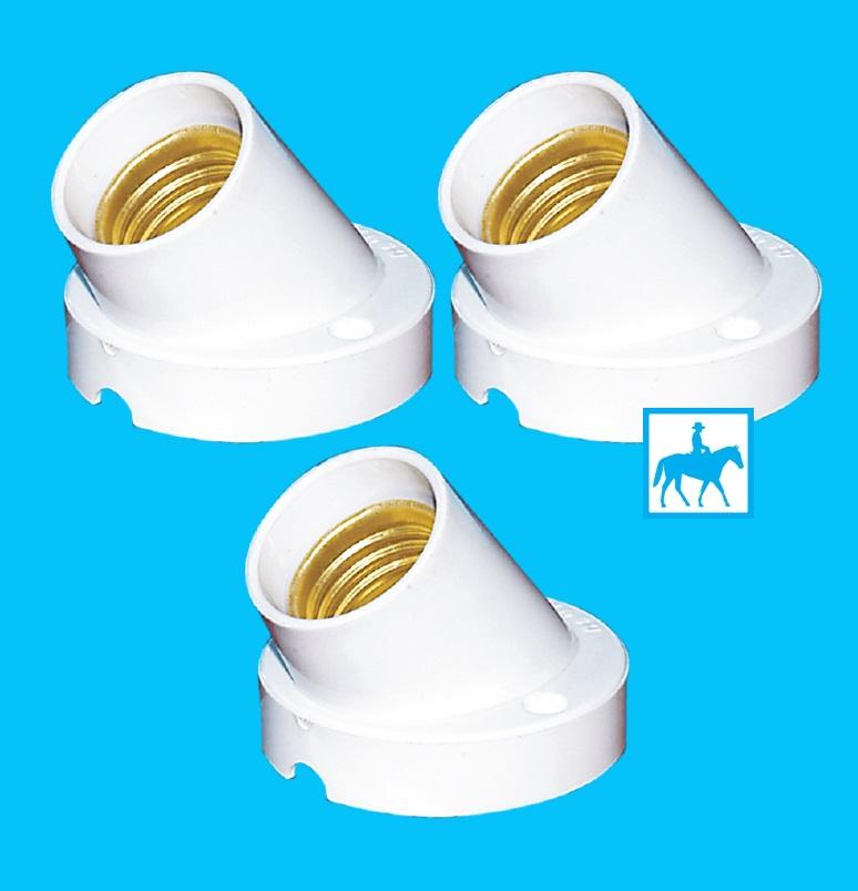 3 Đuôi đèn xéo tiêu chuẩn gắn tường trần E27 220V