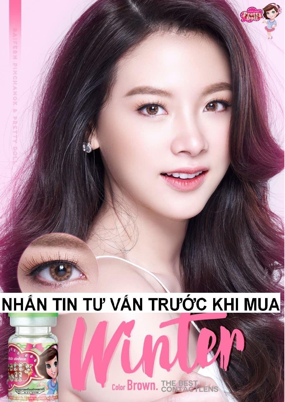 Contact Lens Brown Color Eye Accessory Yearly 0 Degree Korea 1 Gift Lenses Container Case (MS:309)