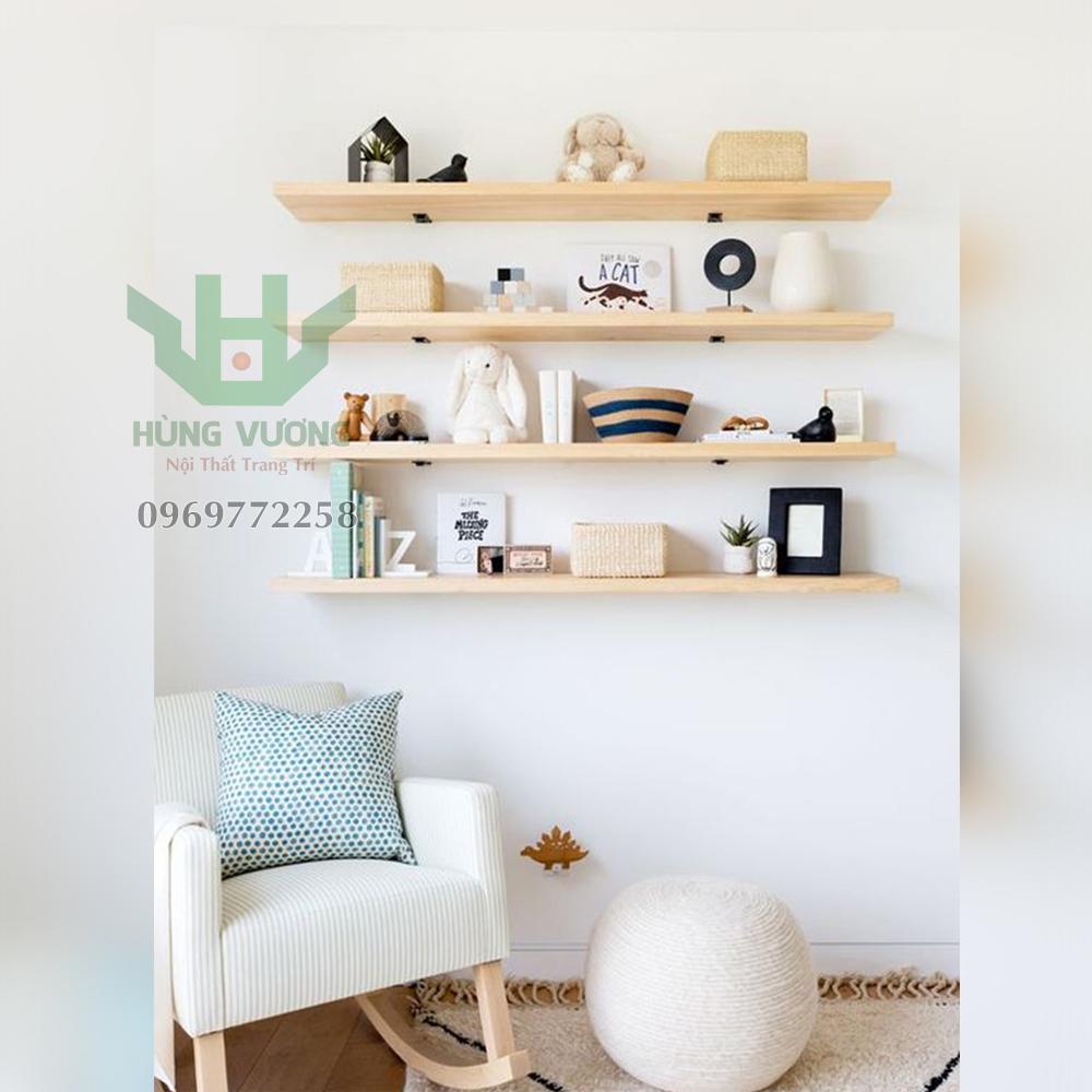 Kệ Gỗ Tự Nhiên Trang Trí Phòng (1 thanh) - Gỗ Thông Treo Tường