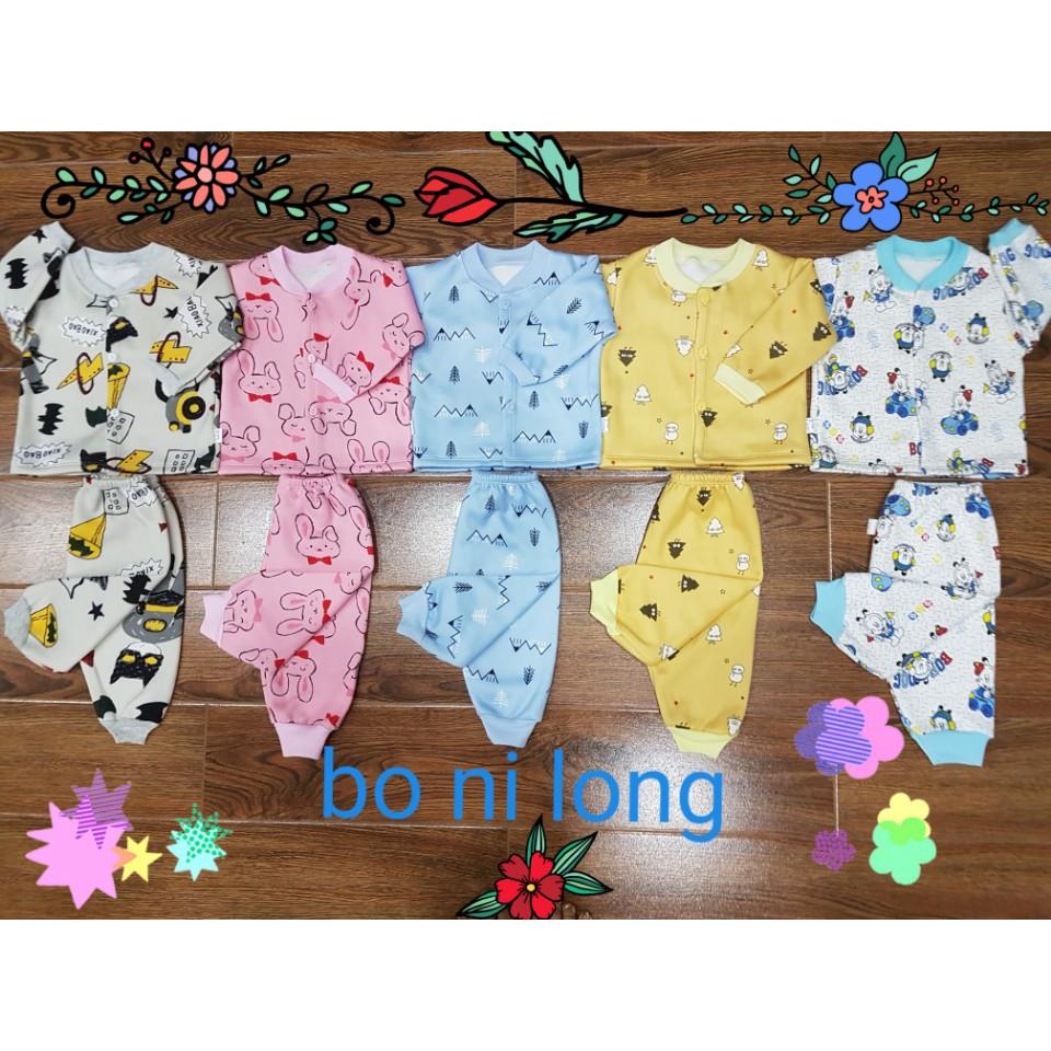 BỘ NỈ LÔNG KHUY GIỮA CHO BÉ TRAI/GÁI