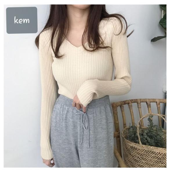 [CÓ SẴN] Áo Len Lông Cừu Cổ Tim Mềm Mại