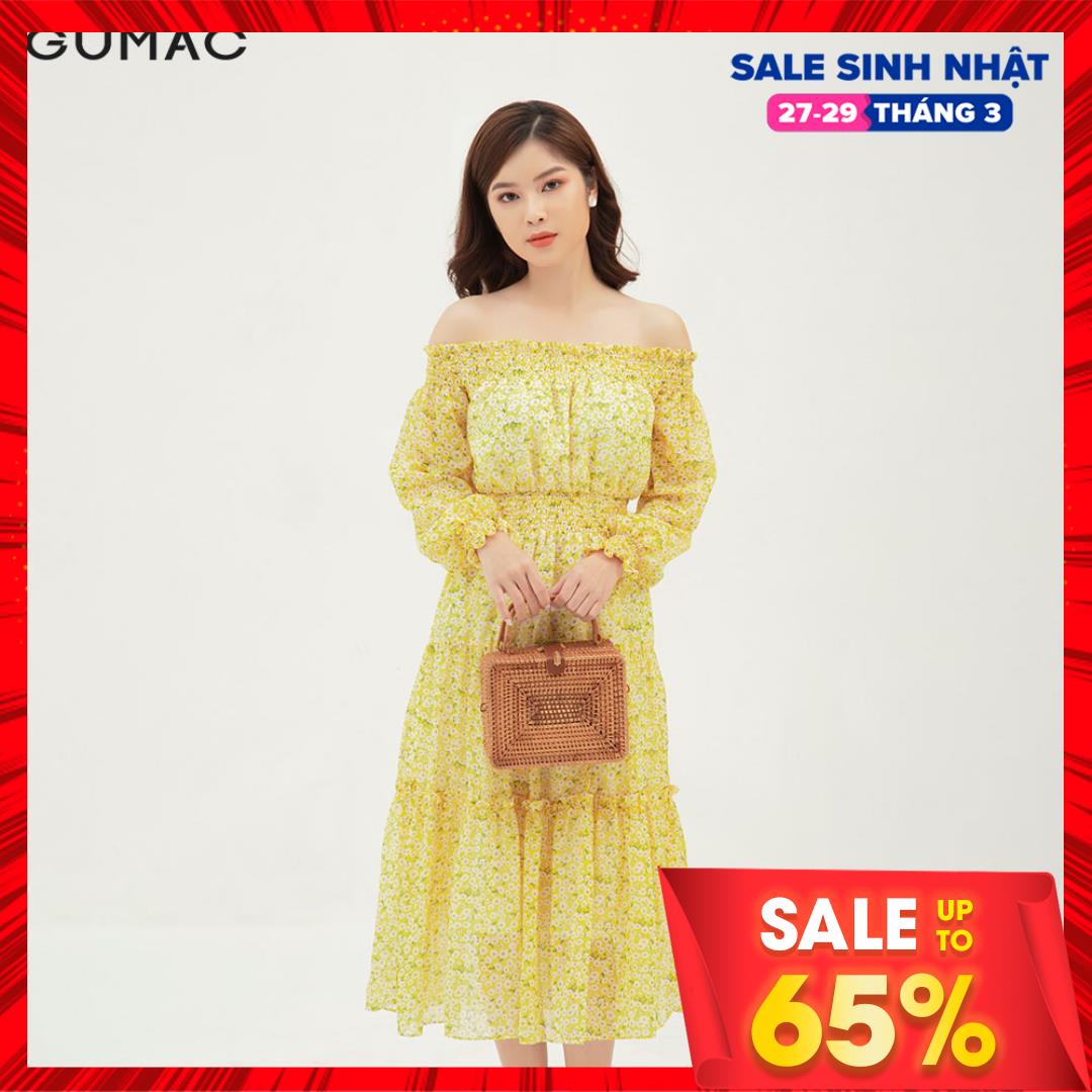 >> BÁO GIÁ ĐẦM MAXI HOA ĐẦM DÀI TRỄ VAI THỜI TRANG THIẾT KẾ HITY DRE125 (IN LÁ XANH) | Shopee Lazada Sendo Tiki mới nhất 158 Váy đầm maxi nữ đẹp thiết kế bẹt vai quyến rũ chất vải voan mềm mát, họa tiết hoa nhí thời thượng trẻ trung thời trang GUMAC mẫu mới DB376 hai màu phù hợp đi chơi dạo phố đi làm