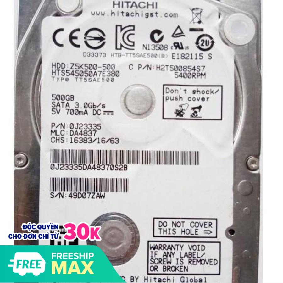 [HCM]ổ cứng HDD laptop 500GB-bảo hành 12 tháng