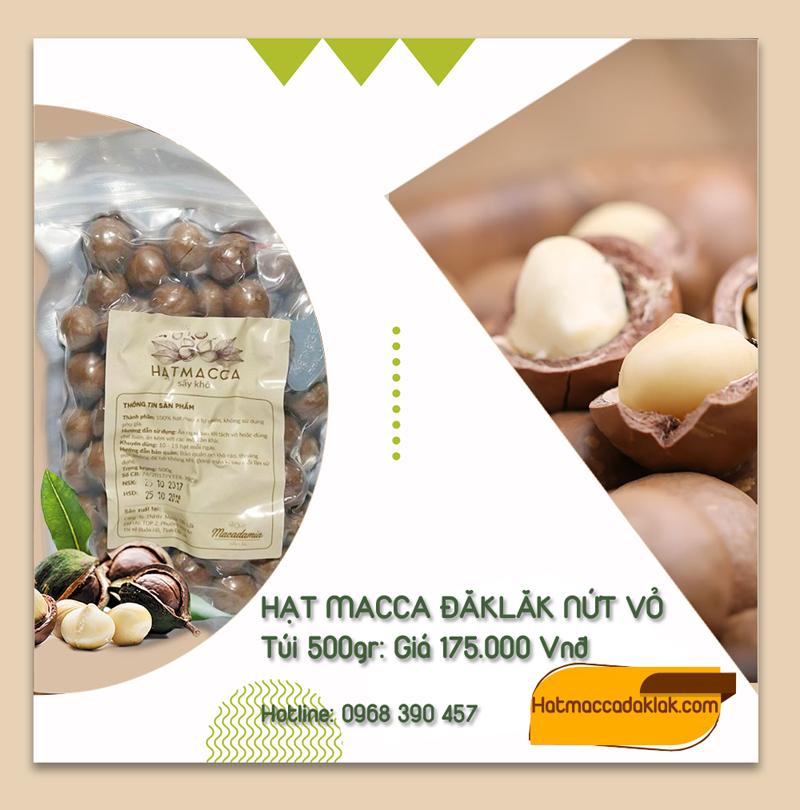 Hạt macca nứt vỏ túi 500gr
