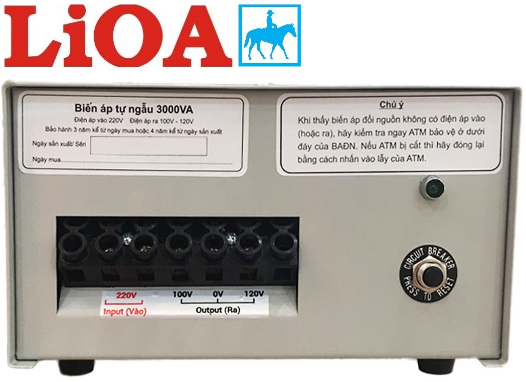 Biến áp đổi nguồn 220V ra 100V 3000VA 2000VA LIOA