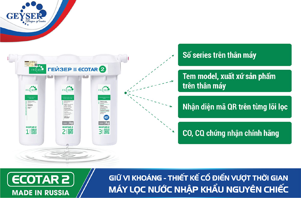 Máy lọc nước Nano Geyser Ecotar 2