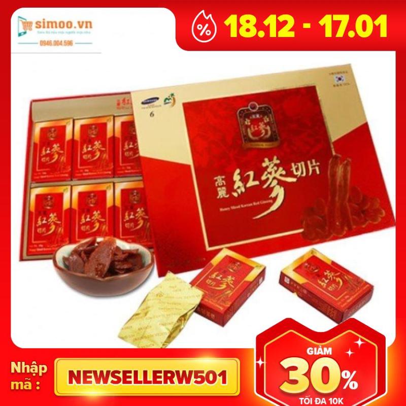 ?? ⚡ SẢN PHẨM CHÍNH HÃNG Hồng Sâm thái lát tẩm Mật Ong SAMBOK Hàn Quốc hộp 200g (Honey Sliced Korean Red Ginseng) ?? ⚡ nhập khẩu