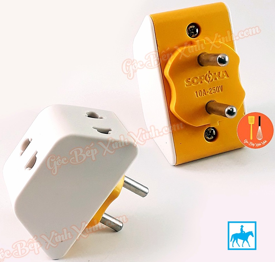 Phích Cắm Ổ Cắm chuyển đổi Chia 3 Du Lịch đa năng 2200W SOPOKA