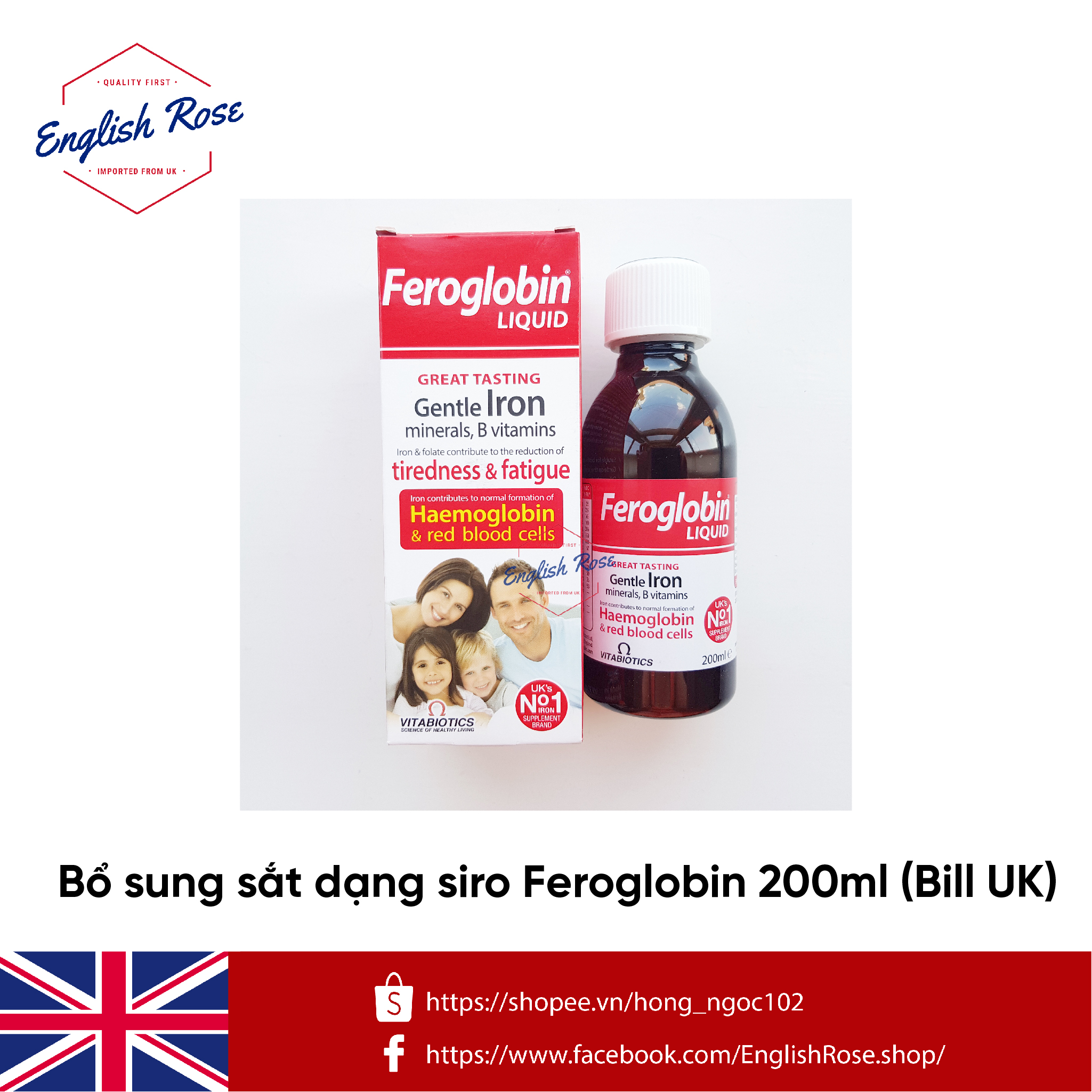 Bổ sung sắt dạng siro Feroglobin 500ml