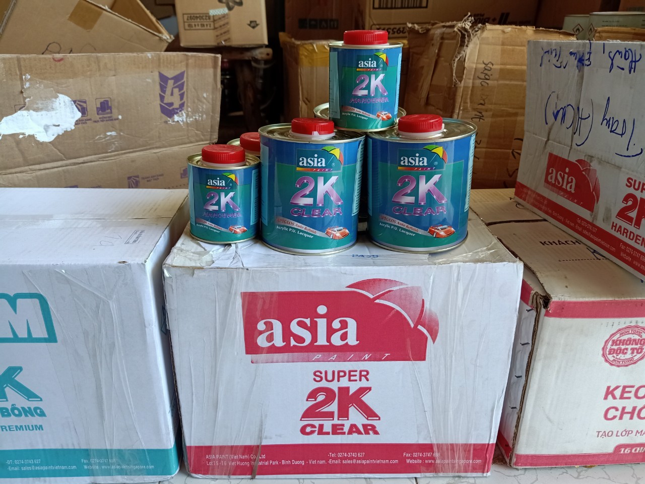 SƠN BÓNG 2K ASIA CLEAR BỘ 1.25L