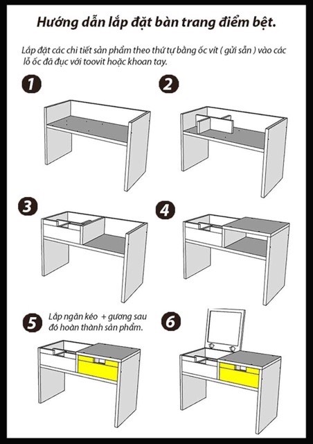 Bàn trang điểm thông minh ngồi bệt