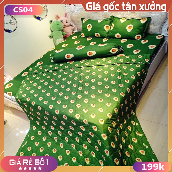 Trọn Bộ Chăn Ga Gối Chất Liệu Cotton Poly