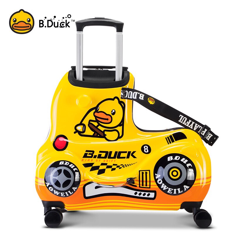[HCM]Vali B.Duck du lịch kiêm ghế ngồi cho bé (Ô tô vàng) | Size 24