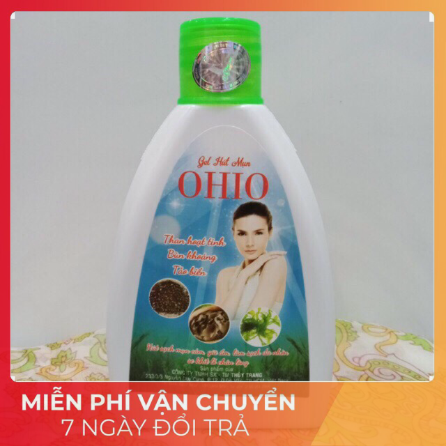 [HCM]Gel lột mụn than tre ohio chai lớn 200ml [HÀNG CHUẨN]